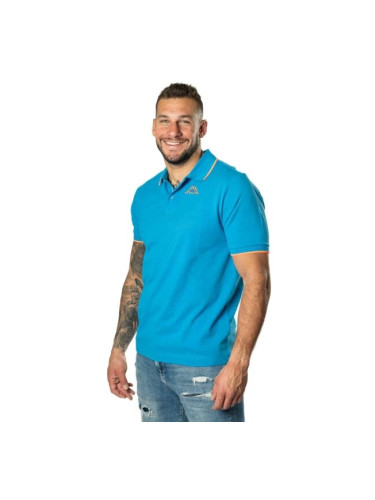 Kappa LOGO FLU Мъжка тениска с яка, синьо, размер