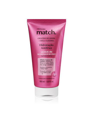 oBoticário Match. Anti-Frizz балсам без отмиване с хидратиращ ефект 150 мл.
