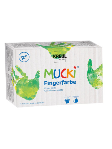 Kreul Mucki Комплект за рисуване с пръсти 6 x 150 ml