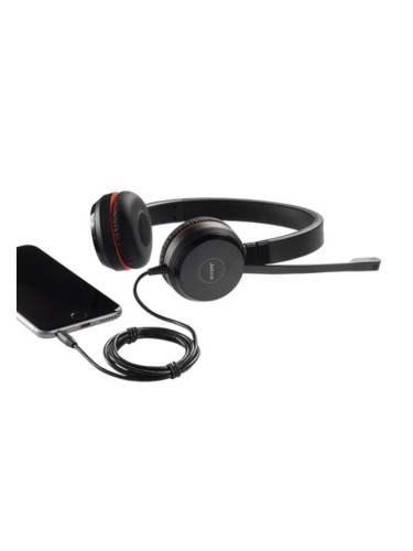 Слушалки Jabra Evolve 30 II HS Mono 14401-20, AUX, ултра шумопремахващ микрофон, Wideband/Hi-fi/DSP, черни