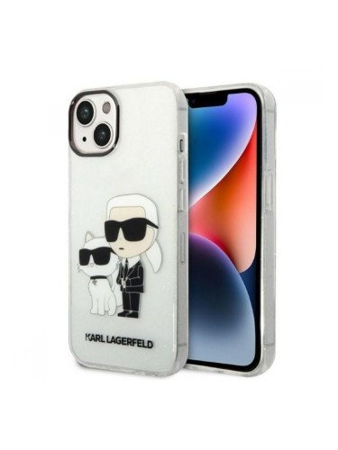 Karl Lagerfeld Glitter Karl&Choupette hardcase за Apple iPhone 14 Plus 6.7, KLHCP14MHNKCTGT Прозрачен