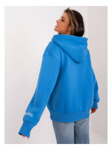 Navy blue plain color women's sweatshirt