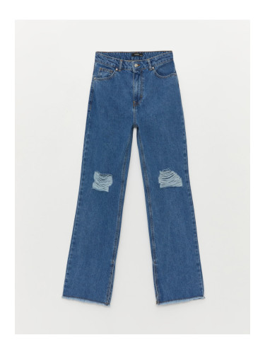 LC Waikiki Straight Fit Women's Jeans with Ripped Detail