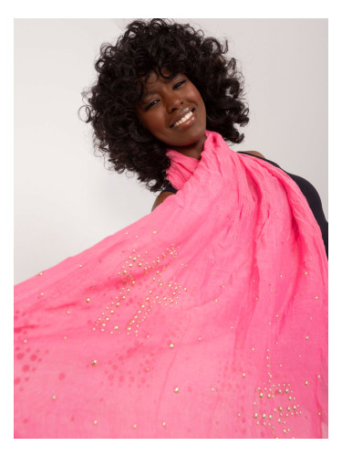 Pink women's viscose scarf