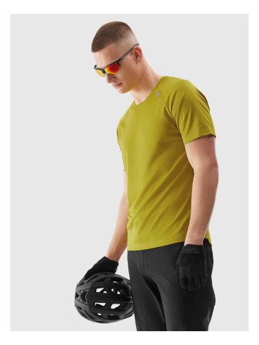 Men's Cycling Quick-Drying T-Shirt 4F - Yellow