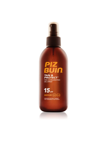 Piz Buin Tan & Protect защитно олио за ускоряване на тена SPF 15 150 мл.