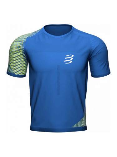 Compressport PERFORMANCE SS TSHIRT M Мъжка тениска за бягане, синьо, размер