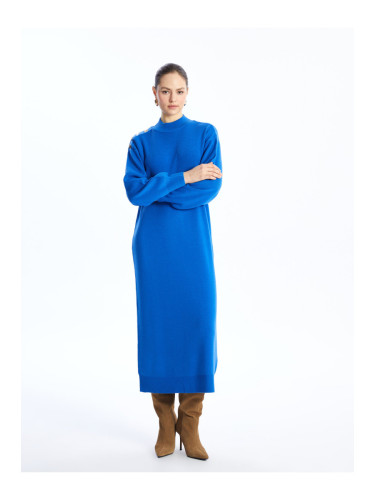 LC Waikiki Half Turtleneck Plain Long Sleeve Women's Knitwear Dress