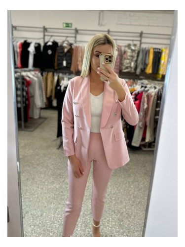 Pink elegant fabric pants LIVIEN