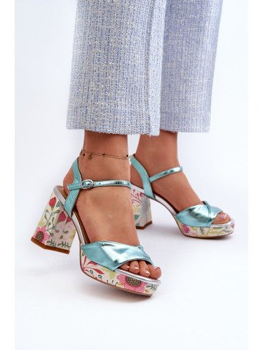 S. BARSKI Дамски сандали с шарка на цветя D&A