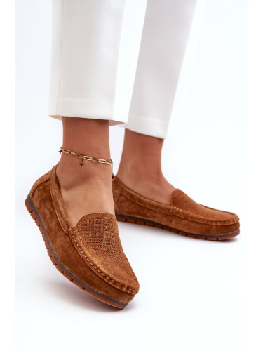 Suede women's loafers Camel S.Barski