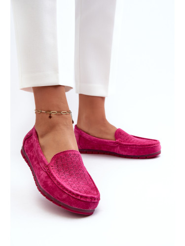 Women's suede loafers Fuchsia S.Barski