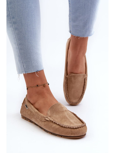 Women's eco suede loafers, brown Amrutia