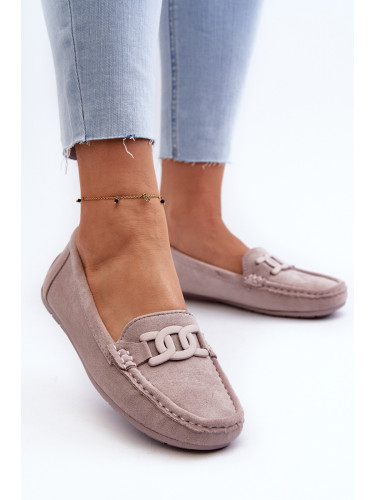 Boto Дамски стилни велурени мокасини лилави Rabell