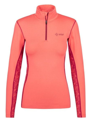Women's coral thermal T-shirt with stand-up collar KILPI WILLIE