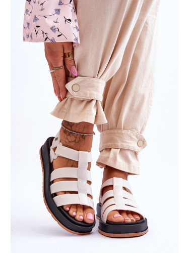 ZAXY Women's vegan sandals with dry zip JJ285015 Light beige