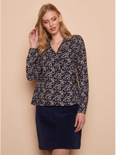 Dark blue patterned blouse Tranquillo - Women