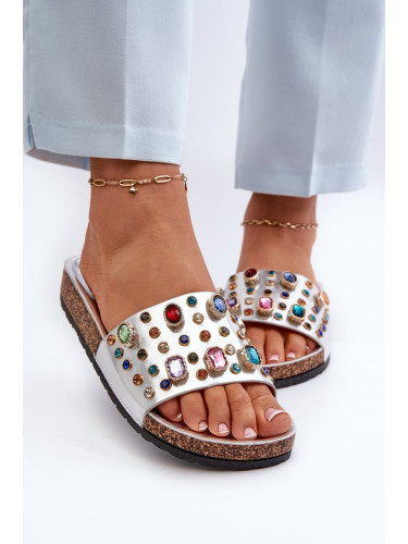 Women's slippers with S.Barski Silver embellishments