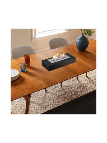 BIO камина INDIA 8,5x49 cm, 2,5 kW, черна серия INDIA/CZARNY/TUV