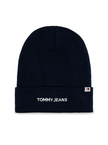 Шапка Tommy Jeans Linear Logo AM0AM12025 Тъмносин