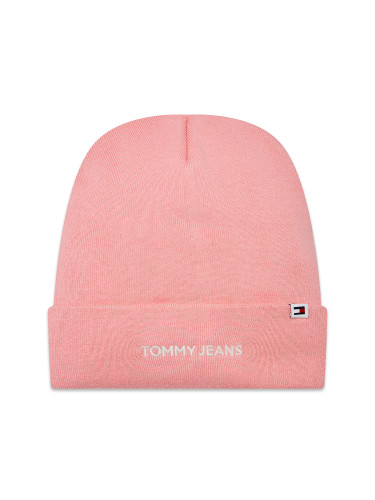 Шапка Tommy Jeans Tjw Linear Logo Beanie AW0AW15843 Розов