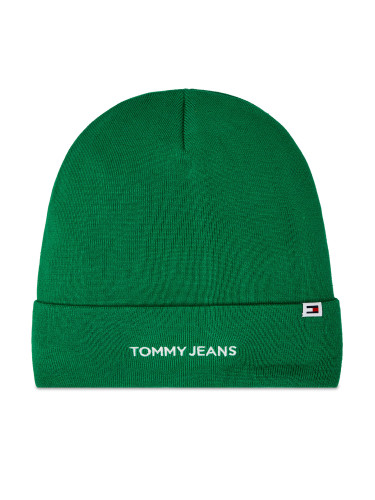 Шапка Tommy Jeans Tjw Linear Logo Beanie AW0AW15843 Зелен