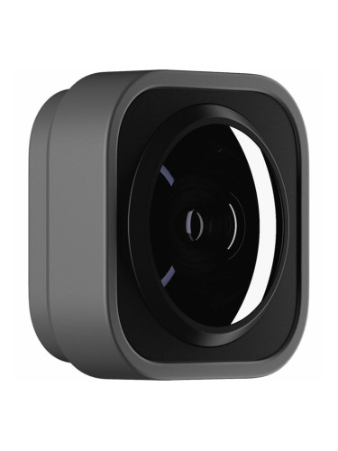 Обектив GoPro Max Lens Mod (ADWAL-001), съвместим с GoPro HERO9/HERO10, надгражда камерата с Max HyperSmooth стабилизация за заснемане на видео до 2.7K@60fps, увеличава зрителното поле до 155°
