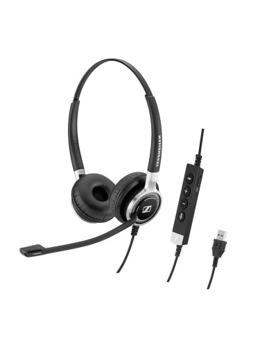 Слушалки Sennheiser IMPACT SC 660 1000553, ултра шумопотискащ микрофон, USB, активно шумопотискане, сертифицирани за Skype for Business и UC оптимизирани, черни