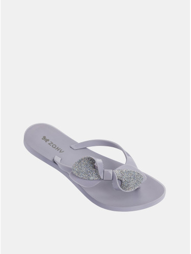 Light purple women's flip-flops Zaxy