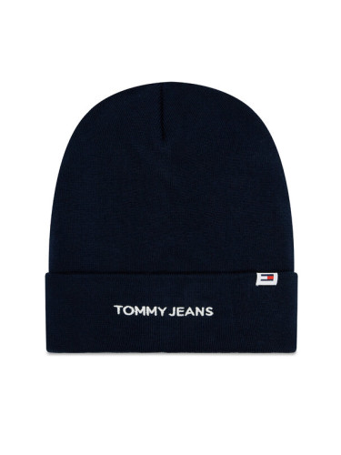 Tommy Jeans Шапка Linear Logo AW0AW15843 Тъмносин