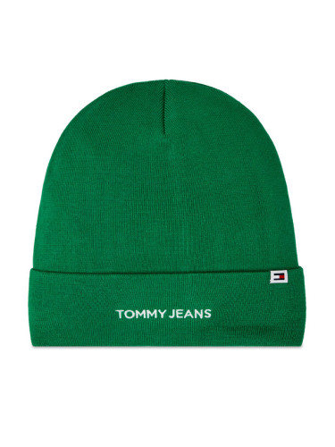 Tommy Jeans Шапка Tjw Linear Logo Beanie AW0AW15843 Зелен