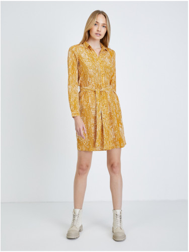 Yellow patterned shirt dress VERO MODA Vibe