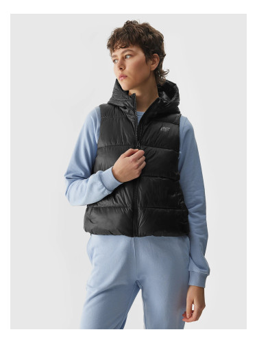 Women's down vest with synthetic down filling 4F