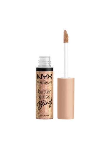 NYX Professional Makeup Butter Gloss Bling Блясък за устни за жени 8 ml Нюанс 01 Bring The Bling