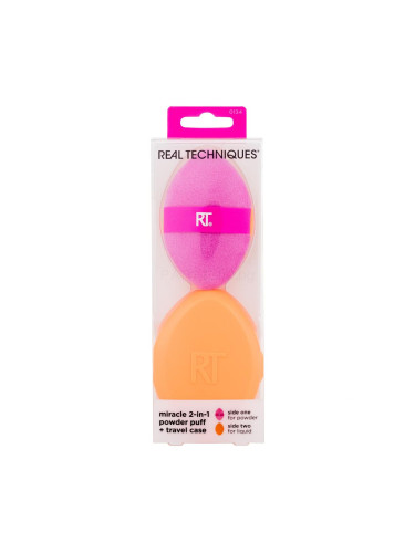 Real Techniques Miracle 2-In-1 Powder Puff Апликатор за жени Комплект
