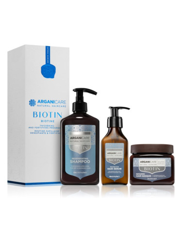 Arganicare Biotin Thickening and Fortifying Program Set подаръчен комплект(за обновяване на гъстотата на косата)