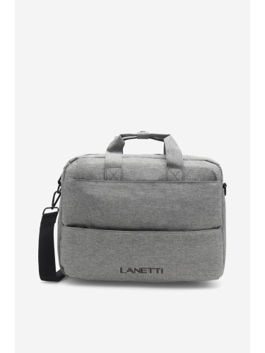 Мъжка чанта Lanetti СИВ