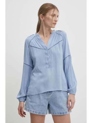 Блуза Answear Lab в синьо с изчистен дизайн