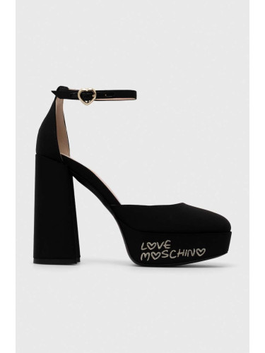 Обувки с дебел ток Love Moschino 0 в черно с дебел ток JA1030CG1IIM0000 JA1028CG1IIH0601