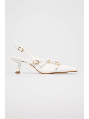 Обувки с тънък ток Answear Lab в бяло