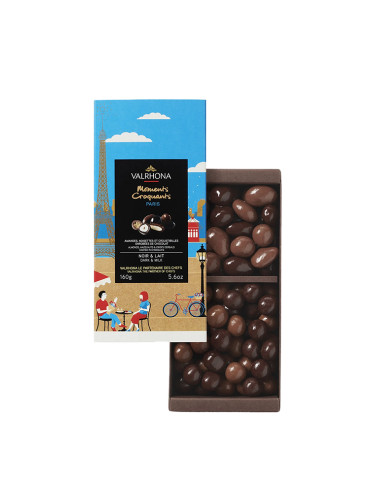 Френски шоколадови бонбони Валрона Екинокс Париж млечен и черен шоколад