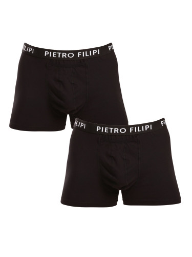 2PACK Men's Boxer Shorts Pietro Filipi Black