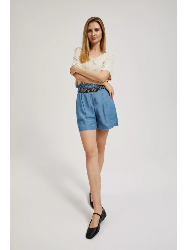 Women's denim shorts MOODO - light blue
