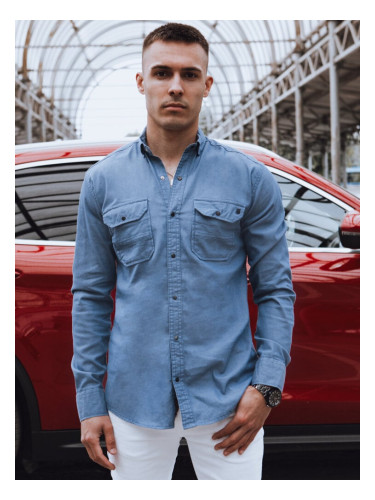 Men's Blue Denim Dstreet Shirt