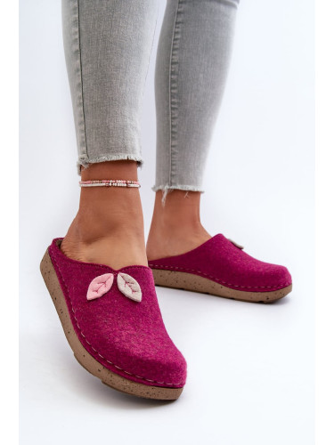 Inblu Fuchsia Women's Felt Slippers