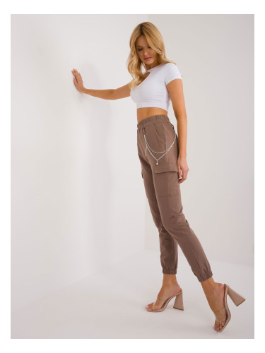 Brown women's cotton sweatpants