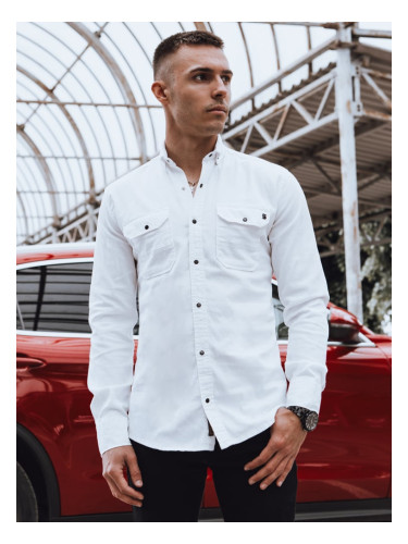 Men's White Denim Dstreet Shirt