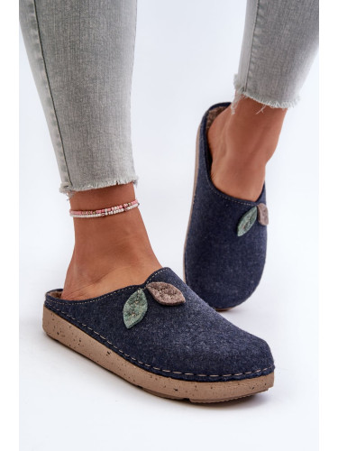 Women's felt slippers Inblu Navy Blue