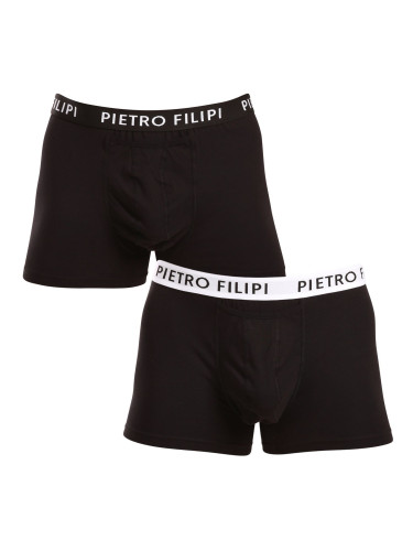 2PACK Men's Boxer Shorts Pietro Filipi Black