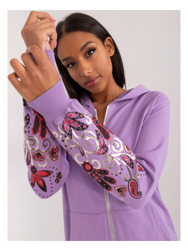 Light purple zip-up hoodie